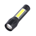 USB Rechargeable LED Torchlight COB LED Torchlight Micro USB Charging System Handheld Portable Torch of Zoomable With Storage Box.