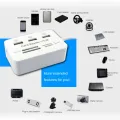 1 Piece 3 Port USB HUB 2.0 Splitter Combo Card Reader Portable Multi Function Support TF SD M2 SDHC Card Read Write. 