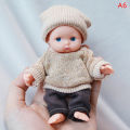 Reborn Dolls Baby Reborn Silicone Reborn Baby Doll 12cm Palm Dolls Pajamas Dress Simulation Baby Reborn Baby Doll Toys Luhuai CVC. 