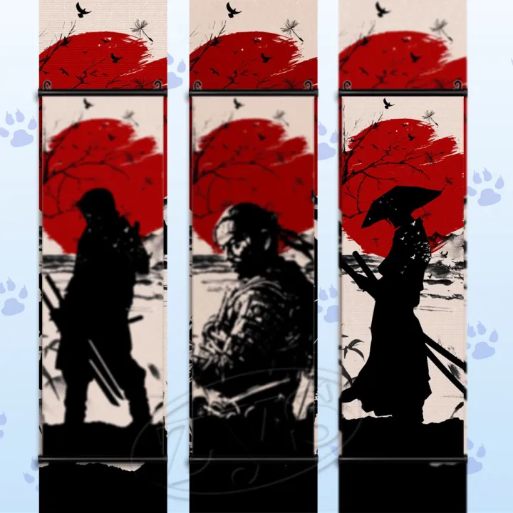 Samurai%20Hanging%20Scrolls%20Canvas%20Prints%20Pictures%20Japanese%20Anime%20Wall%20Artwork%20Paintings%20Home%20Decor%20Modular%20Posters%20For%20Living%20Room%20-%20Image%205