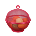 Kitchen Ware with Lid Fruit Plate Vegetable Washing and Draining Basket Fruit and Vegetable Basket Cover Red Easy to Use 27 X 27 X 13cm. 