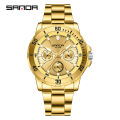 SANDA Simple Multi pointer Workplace Business Personalized Quartz Watch Successful Men's Watch SD3266-4. 