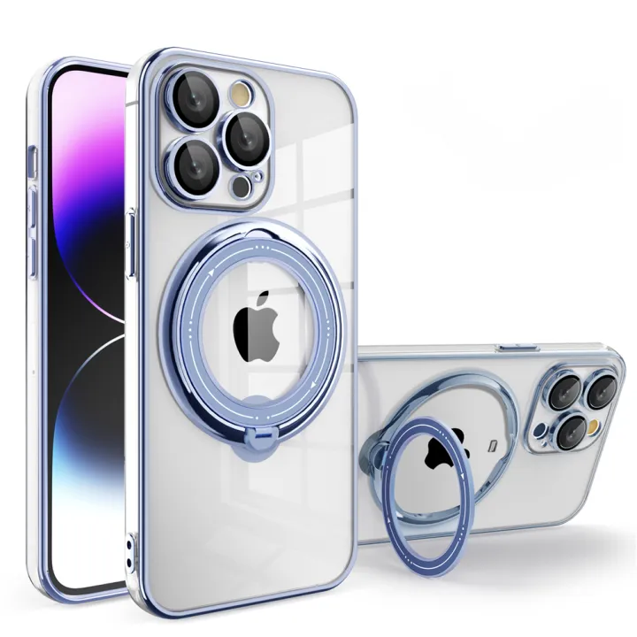 Plating%20Ring%20Magnetic%20Transparent%20Phone%20Case%20For%20iPhone%2015%2014%20Pro%20Max%2013%2012%2011%20XR%20XS%20X%207%208%20Plus%20Magsafe%20Wireless%20Charging%20Cover%20-%20Image%205