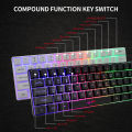 HXSJ 61 Keys Dual-mode Keyboard BT 5.0 Compact Keyboard 2.4G  RGB Backlit Keyboard Double Shot Injection Keycaps. 