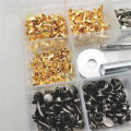 240Pcs/Set Leather Rivets Double Cap Rivet with 4Pcs Fixing Tools.