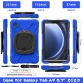 Silicone Hybrid PC Tablet Case with Holder & Shoulder Strap For Samsung Galaxy Tab A9.