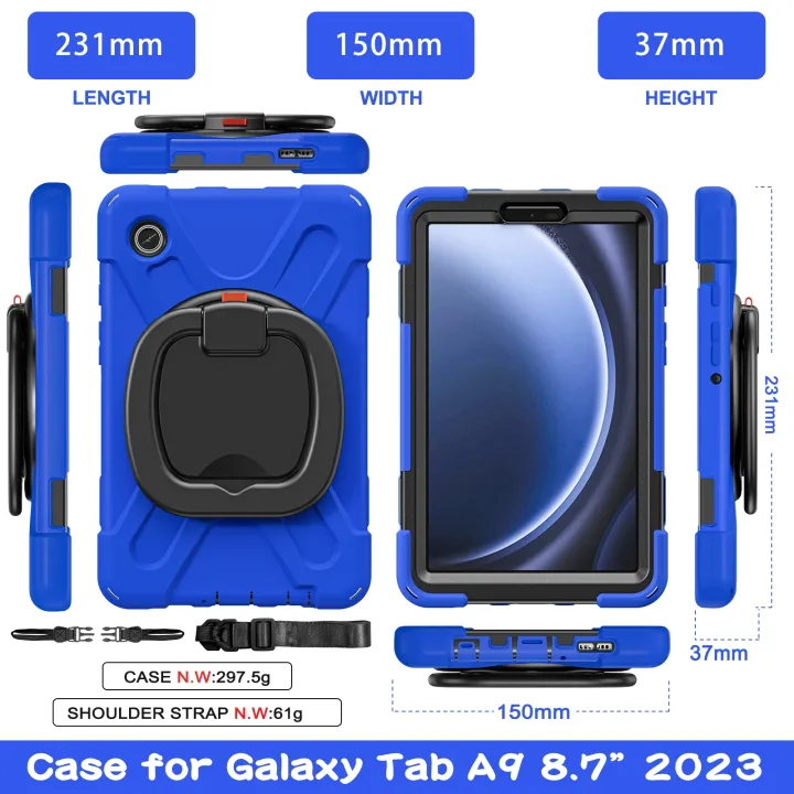 Silicone%20Hybrid%20PC%20Tablet%20Case%20with%20Holder%20&%20Shoulder%20Strap%20For%20Samsung%20Galaxy%20Tab%20A9%20-%20Image%2010
