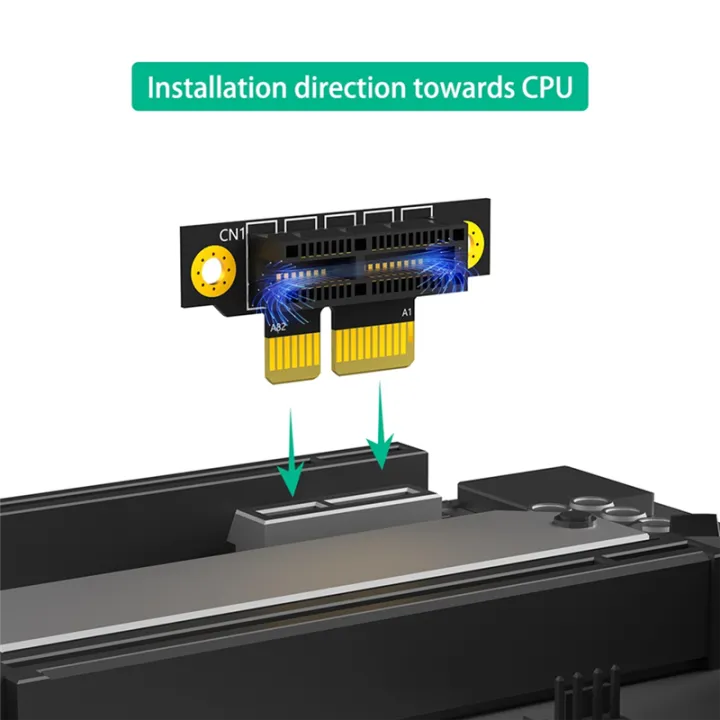 PCI-e%201X%203.0%2090Degree%20Reverse%20Male%20to%20Female%20Riser%20Card%20for%201U%20Server%20-%20Image%205