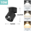 Foldable Surface Mounted LED Ceiling Light Downlight 7W 10W 15W Black Kitchen Lighting LED Down Light Round Led Panel Spot Lights Toilet Bathroom Bedroom Living Room Nordic Kitchen Light for Ceiling Lamp. 
