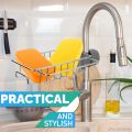Stainless Steel Faucet Rack Kitchen Sink Organizer Holder Rustproof Space Saver 1Pc. 