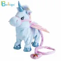 Babiqu 1pc Electric Walking Unicorn Plush Toy Stuffed Animal Toy Electronic Music Unicorn Toy for Children Christmas Gifts 35cm. 