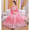 Georgette Embroidery New Stylish unready Made Party Long Gown Dress for women. 