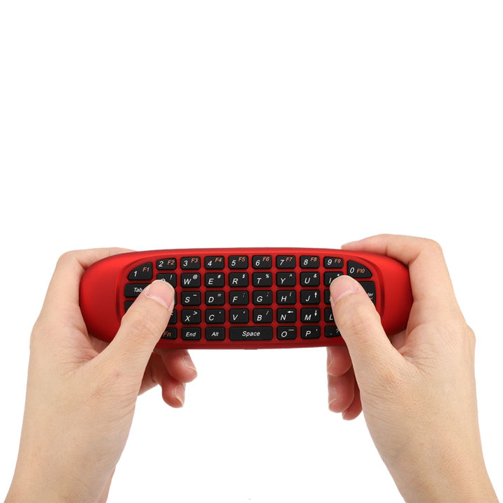 2.4G Wireless Keyboard Six Axis Gyroscope and Remote Control for Android Multimedia Control Function(Red )
