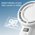 Plextone F2 5 Gear Handheld Fan With Display  1200mah - White. 