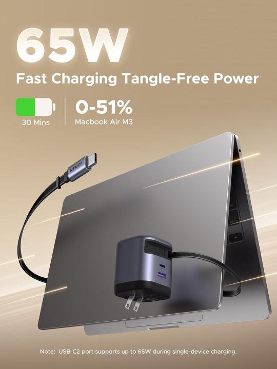 UGREEN%20Nexode%2065W%20GaN%20USB%20C%20Retractable%20Charger%20with%20Built-in%20Cable,%202-Port%20Fast%20Charging%20Wall%20Adapter%20for%20iPhone%2017/16/15,%20Galaxy%20S26/S25/S24,%20Pixel%2010/9/8,%20MacBook%20Pro/Air/Neo,%20iPad,%20AirPods%20-%20Image%203