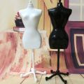 【The road to happiness Store】1PCS Doll Gown Form Mannequin Model Stand Rack Holder Black White Color. 