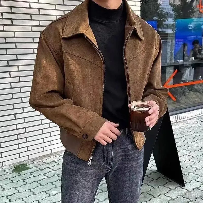 Vintage Brown Suede Short Jacket 【公式通販】