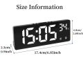 Voice Control Digital Alarm Clock Temperature Dual Alarm Snooze Desktop Table Clock Night Mode 12/24H LED Clock Watch. 