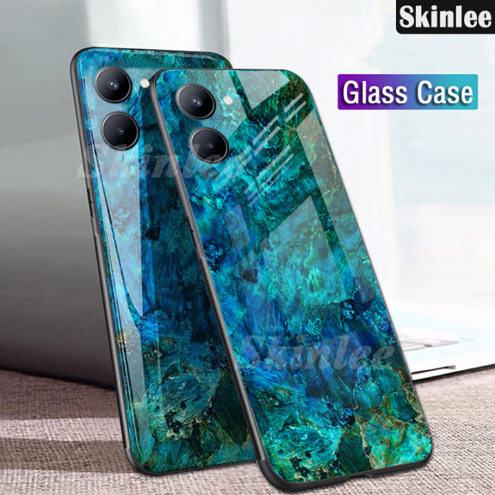 Phone case For VIVO Y18 Back cover Fashion Marble Hard Tempered Glass Protector Soft Silicone Cover For Vivo Y18 Cover cases