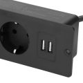 Recessed Desk Socket EU Plug 230-265V Functional In Desk Power Hub for Home Industry. 
