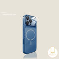 Luxury Matte Frosted Glass Magnetic Protective Cover Compatible For iPhone 17 Pro Max Air 16 17 14 15 13 Pro Max 16 15 Pro Luxury Shockproof Gold Orange Black Phone Case. 