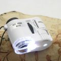 60X Handheld Magnifier Mini cket Microscope Loupe Detector Jeweler Magnifier With LED Light Magnifying Glass.