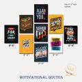 Home Decor 9pcs English Motivational Quotes Premium Wallboard Decoration. 