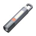 Smiling Shark SD1023 LED Torch Light XPE Super Bright Flashlight With Hook Camping Light USB Rechargeable Zoomable Waterproof.