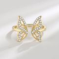 Elegant Crystal Zircon Butterfly Rings Adjust for Women. 