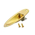 2Pcs Boat Guitar Jack 1/4 Inch Input Output Jack Plate Socket 6.35Mm for Strat Style Guitar Parts - Silver & Gold. 
