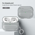 Lenuo For Airpods Pro 2 Cover Anti-Fall New Carbon Fiber Case Headphone Metal Sheet Shockproof Case. 
