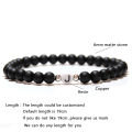 Romantic First Name Bracelet For Lovers 6mm Natural Stone Braslet DIY Couple Braclet Letter Brazalete Gift For Boyfriend Joias. 