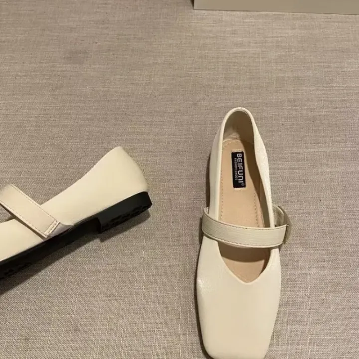 Women's%20Flats%20Shoes%202024%20Spring%20New%20Fashionable%20Square%20Toe%20Women%20Ballet%20Flats%20Shoes%20Solid%20Simple%20Shallow%20Ladies%20Single%20Shoes%20-%20Image%202