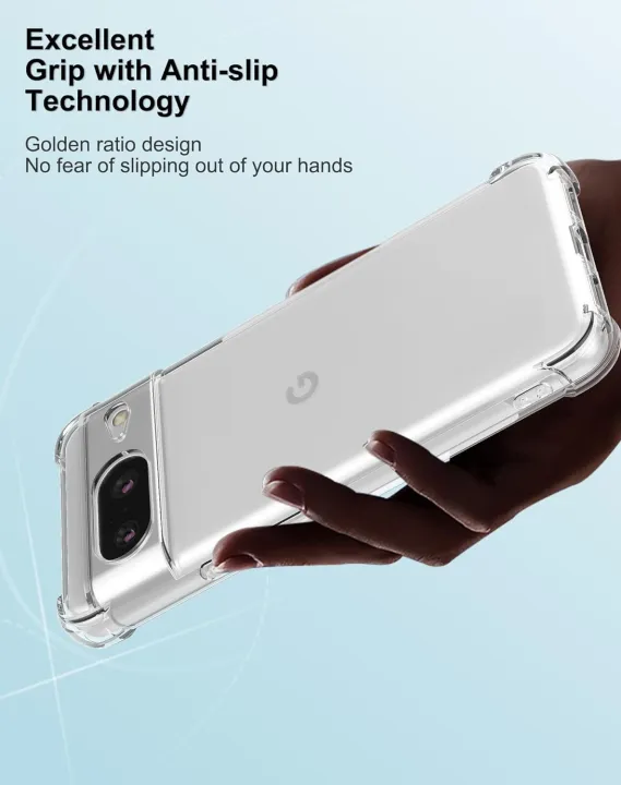 Google%20Pixel%208%20TPU%20Back%20Cover%20Shockproof%20Silicone%20Bumper%20-%20Transparent%20-%20Image%202