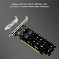 NXFDSIOZ 2X PCIE X16 to M.2 M-Key NVMEx4 SSD 2U Server Riser Card Double-Sided 4-Disk NVME RAID PCI-EX16 Split Card. 