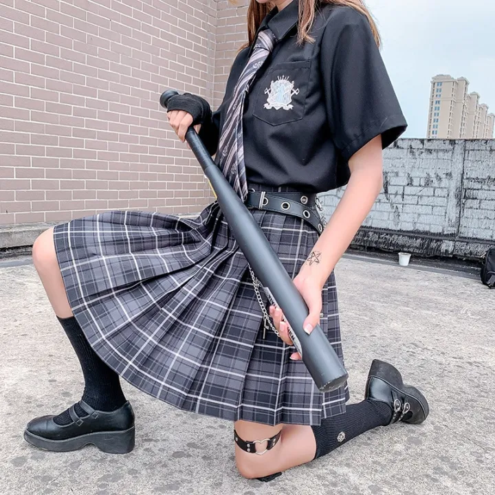 Summer%20JK%20Women%20Plaid%20Skirts%20Harajuku%20High%20Waisted%20Kawaii%20Pleated%20Skirt%20Japanese%20Style%20Ladies%20Sweet%20Plaid%20Mini%20Skirts%20Women%20y2k%20-%20Image%205