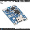 TP4056 BMS Li-Ion/Lithium Battery Charger Micro USB 5V 1A 18650 With Protection.. 