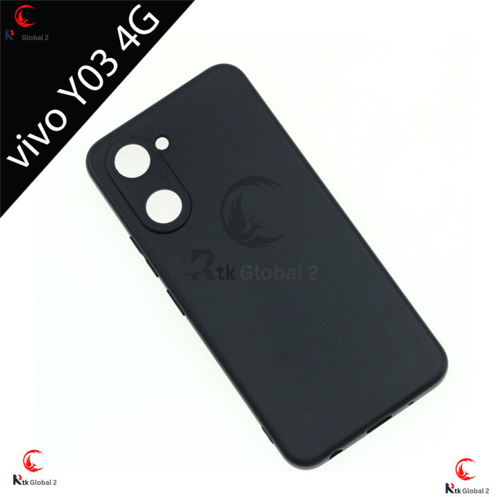 For  vivo Y03 4G / Heavy Strong Liquid Silicone Soft Gel Rubber Shockproof Back Cover - Camera - Phone Back Cover