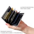 Metal Card Holder Wallet,Ultra Thin Stainless Steel Metal Wallets RFID Blocking Credit Card Wallet Holder,Black. 