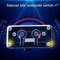 ICQURBT 4X Desktop Computer Switch External Power Switch Power Button+Restart Button PC Case Power Supply Button. 