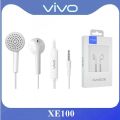 Vivo Earphone Vivo XE100 wired 3.5mm earphone one-key wire-controlled in-ear earphone. 