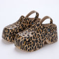 Lucyever Fashion Colorful Chunky Platform Sandals Women 2024 Wedge Heels Clogs Slippers Woman Hollow Out Closed Toe Beach Slides House Foocus. 