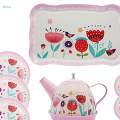 Kids Tea Set for Little Girls Kitchen Pretend Play Toy Teapot Cups Dishes Role Play Afternoon Tea. 