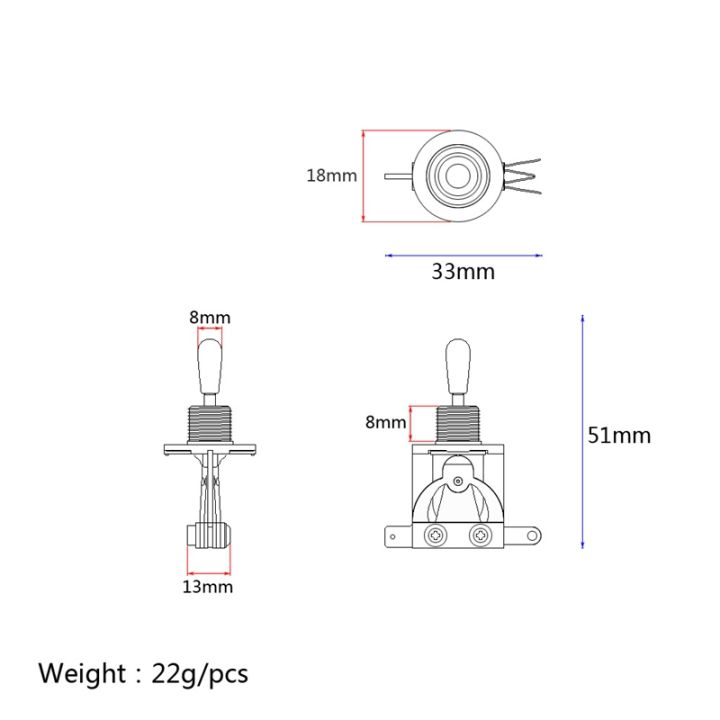 ZOROOM%20Metric%203%20Way%20Short%20Straight%20Guitar%20Pickup%20Selector%20Toggle%20Switch%20Knob%20for%20Gibson%20Epiphone%20Lp%20Guitar%20Parts,Pack%20of%204%20-%20Image%207