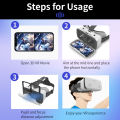 VR SHINECON SC-G15 3D Virtual Reality Box Gaming Glasses Headset - For 4.5-7 inch Smartphones, Immerse Yourself in VR Gaming. 