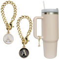 Luxurious Letter Charm Accessories for Stanley Cup Initial Name ID Personalized Handle Charm for Stanley Tumbler Cup Accessories. 