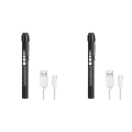 2X Rechargeable Pen Light with Pupil Gauge LED Penlights,USB Rechargeable Penlight Gifts for Nurses Nursing Student.