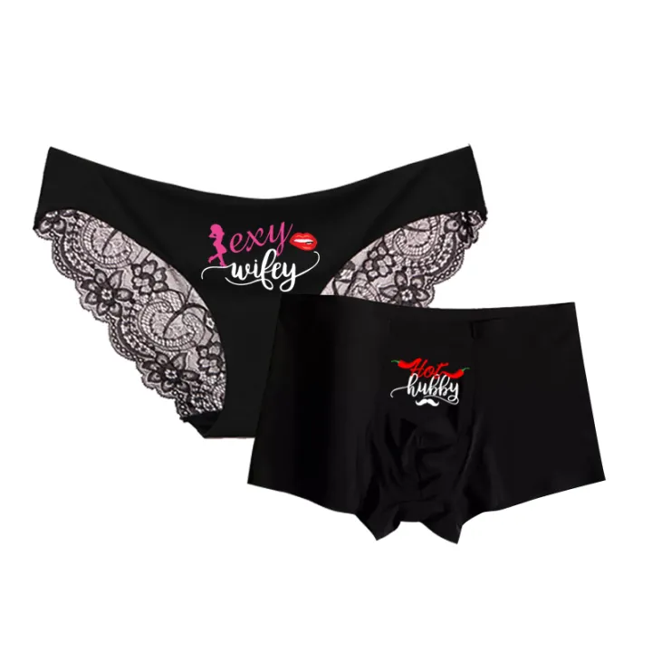 Lace%20Female%20Briefs%20Bikini%20Smooth%20Ice-silk%20Male%20Boxer%20Shorts%20Romantic%20Lovers%20Man%20and%20Woman%20Matching%20Couple%20Underwear%20Fashion%20-%20Image%205