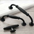 American Style Matte Black Wardrobe Door Pulls Kitchen Cabinet Handles Furniture Hardware Cupboard Knobs Drawer Pulls. 