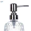 Clear Glass Hand Dish Soap Dispenser Empty for Countertop Kitchen Bathroom. 